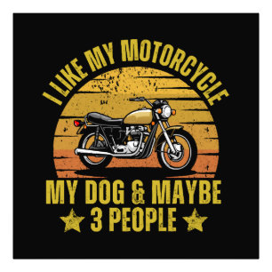 Dog Motorcycle Photo Print