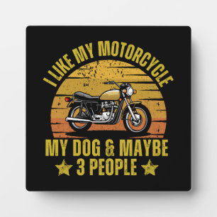 Dog Motorcycle Plaque