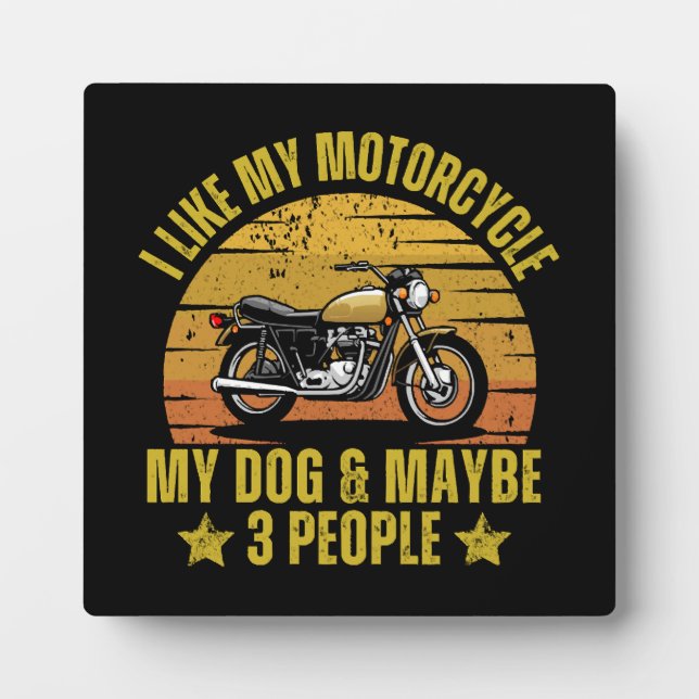Dog Motorcycle Plaque (Front)