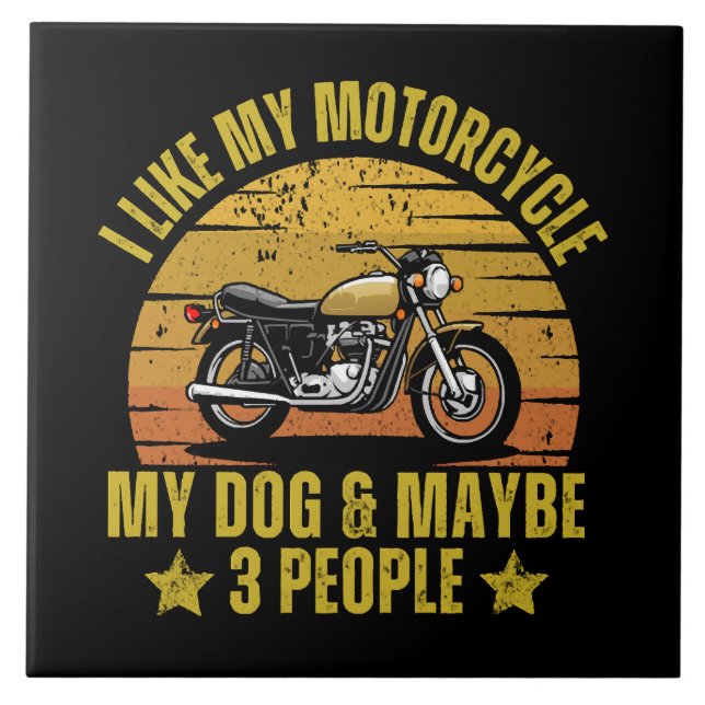 Dog Motorcycle Tile (Front)