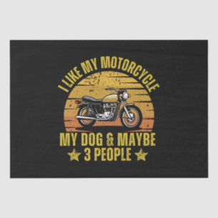 Dog Motorcycle Tissue Paper