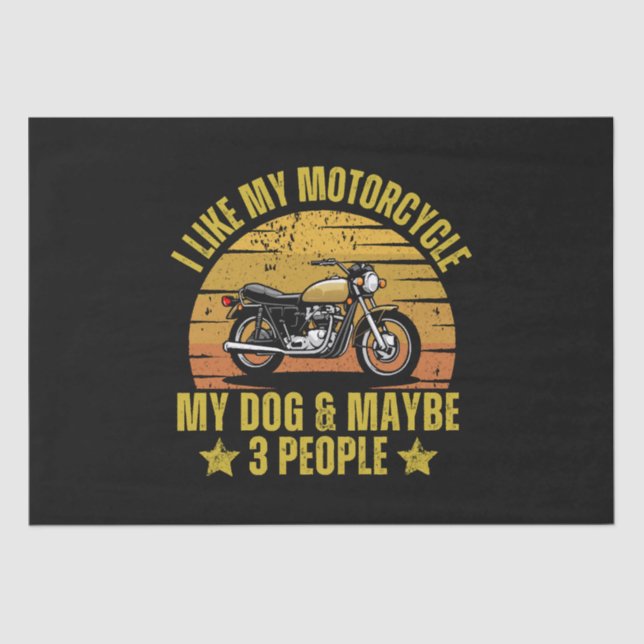 Dog Motorcycle Tissue Paper (Front)