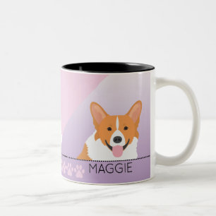 Dog Mug My Heart Belongs to a Corgi Modern Graphic