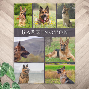 Dog Multi-Photo Collage Pet Keepsake Custom Throw Fleece Blanket