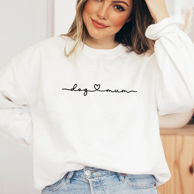 Dog Mum Heart Script Sweatshirt (Creator Uploaded)