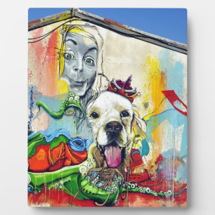 Dog Mural Graffiti Plaque