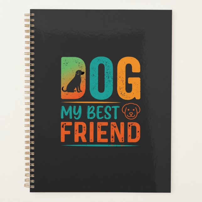 Dog My Best Friend Retro Design Planner (Front)