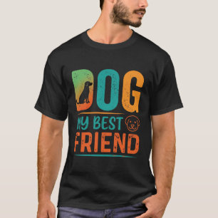 Dog My Best Friend Retro Design T-Shirt