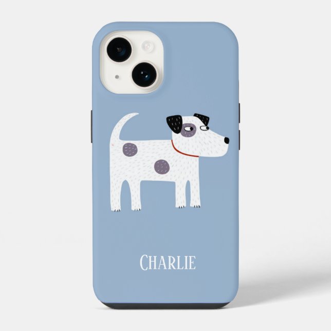 Dog Name Blue iPhone Case (Back)
