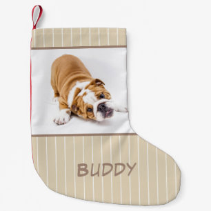 Dog Name Photo Personalized Puppy Small Christmas Stocking