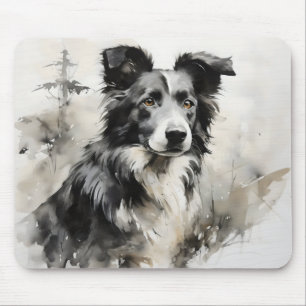 Dog Nature Ink Painting Mouse Pad
