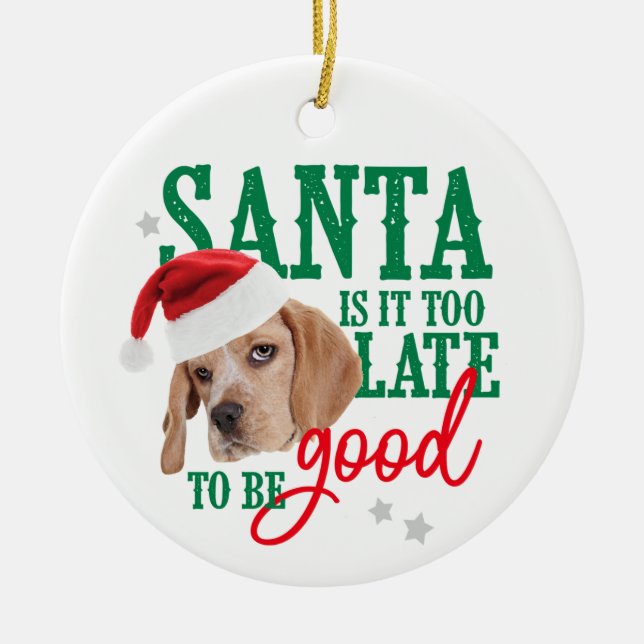 Dog Naughty ou Nice Ornement (Devant)