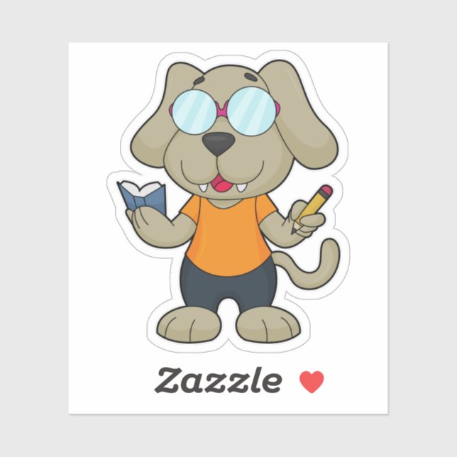 Dog Nerd Book Glasses (Sheet)