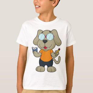 Dog Nerd Book Glasses T-Shirt