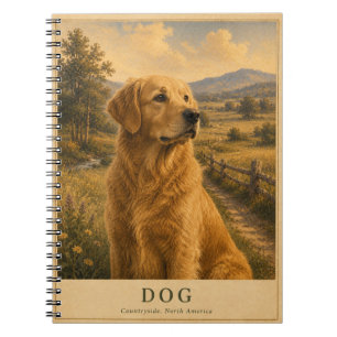 Dog North American Countryside VINTAGE Notebook