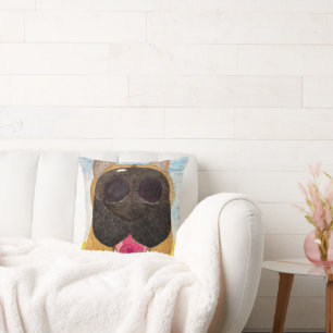 Dog nose and raspberries pillow