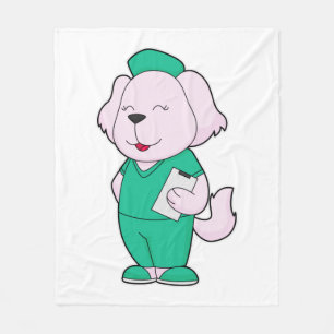 Dog Nurse Fleece Blanket