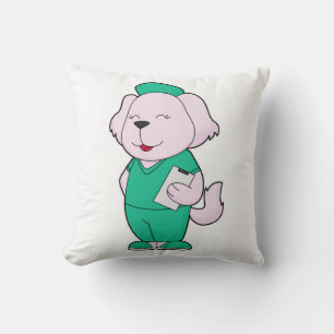 Dog Nurse Throw Pillow