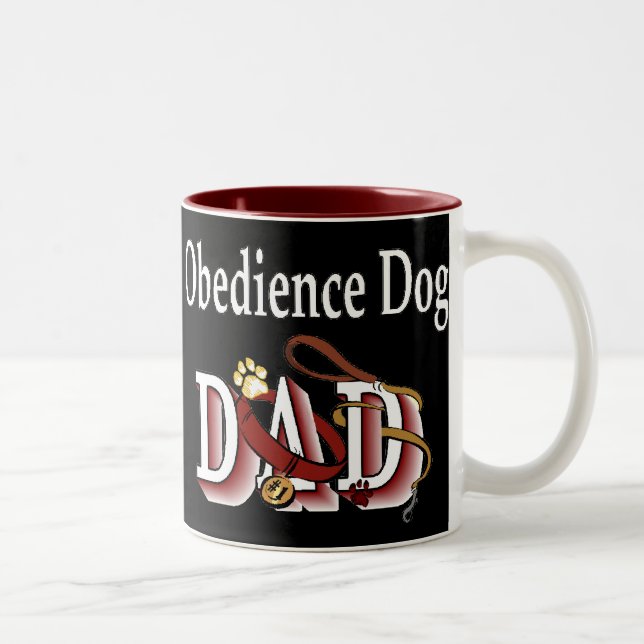 Dog Obedience Dad Two-Tone Coffee Mug (Right)