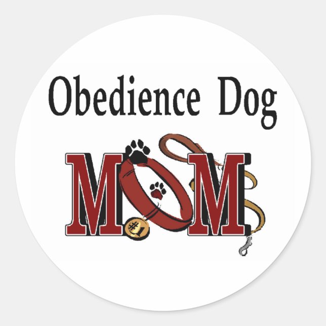 Dog Obedience Mom Gifts Classic Round Sticker (Front)