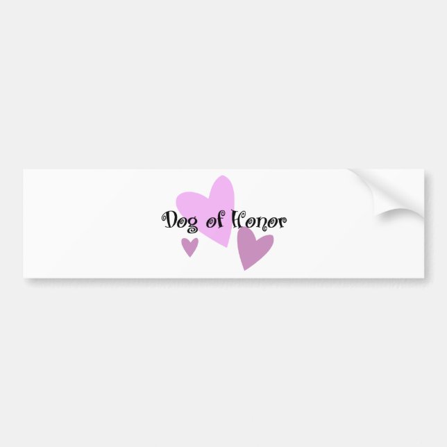Dog of Honour Bumper Sticker (Front)