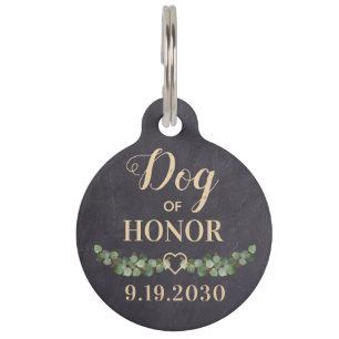 Dog Of Honour Personalized Pet Wedding Tag