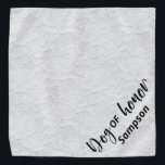Dog Of Honour Wedding Pet  Personalized White Lace Bandana<br><div class="desc">This design may be personalized by choosing the Edit Design option. You may also transfer onto other items. Contact me at colorflowcreations@gmail.com or use the chat option at the top of the page if you wish to have this design on another product or need assistance. See more of my designs...</div>