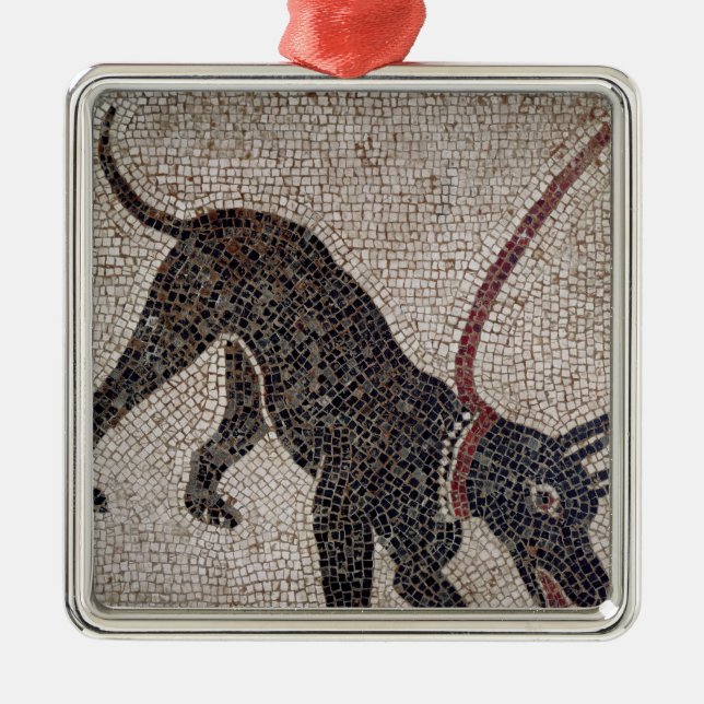 Dog on a leash, from Pompeii Metal Ornament (Front)