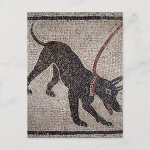 Dog on a leash, from Pompeii Postcard