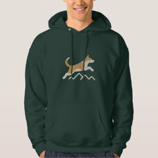 dog on an adventure into the mountains hoodie