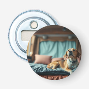 Dog on Bed Bottle Opener