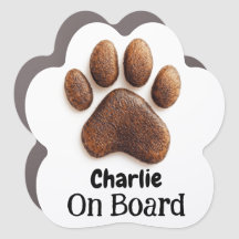 Dog On Board, Custom Pet Paw