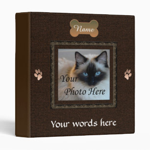 Dog or Cat Dark Brown Memorial Photo Binder