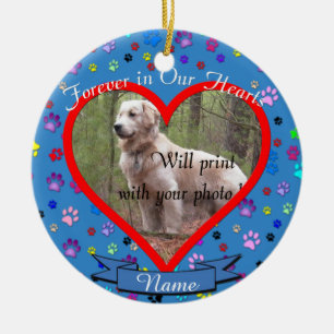 Dog or Cat Pet Memorial Christmas Ceramic Ornament