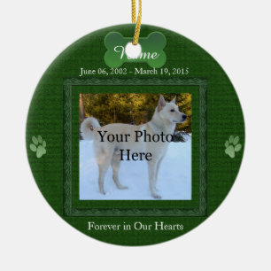 Dog or Cat Pet Memorial Christmas Ceramic Ornament