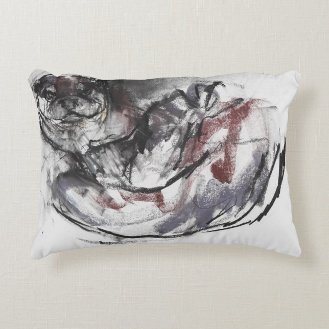 Dog Otter Accent Pillow (Front)