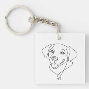 Dog Outline Keychain