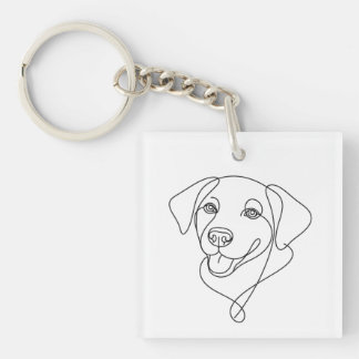 Dog Outline Keychain