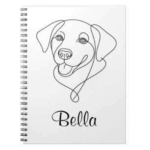 Dog Outline Personalised Notebook