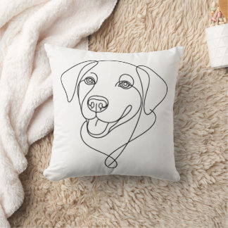 Dog Outline Throw Pillow