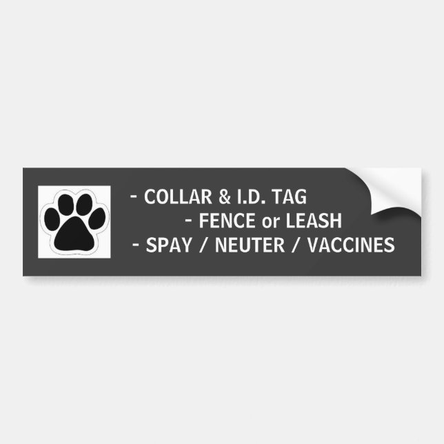 Dog Owner Bumper Sticker (Front)