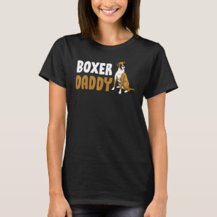 dog owner dad boxer breed sitting humourous funny T-Shirt