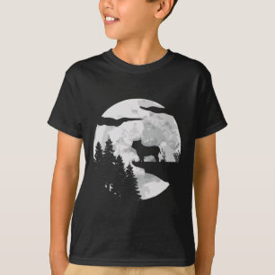 Dog Owner Full Moon At Night - Dog Bulldog Bulldog T-Shirt
