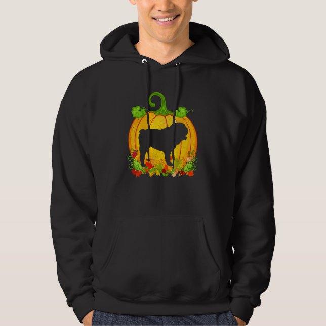 Dog Owner Halloween Costume English Bulldog Hoodie (Front)