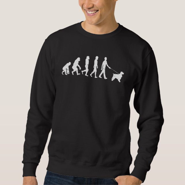 Dog Owners Dog Breed Evolution Cocker Spaniel Love Sweatshirt (Front)