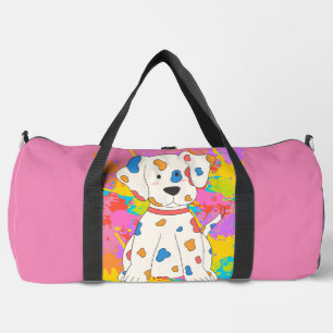 dog paint duffle bag