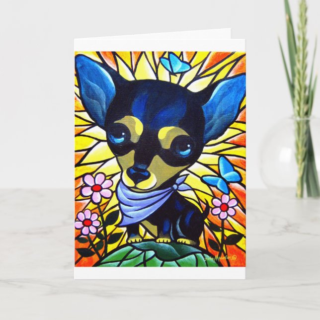 DOG PAINTING ART CHIHUAHUA - MULTI CARD (Front)
