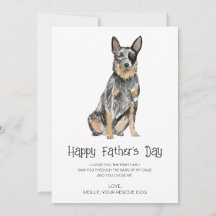 Dog Painting Father's Day  Holiday Card