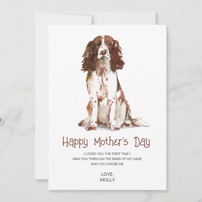 Dog Painting Mother's Day  Holiday Card (Front)