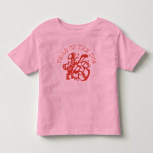Dog Papercut Chinese New Year 2018 Baby Girl Tee